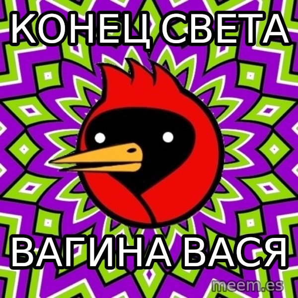 Omsk Crow meme: Конец света / вагина вася