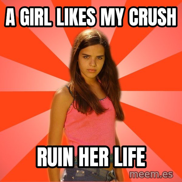 Jealous Girl meme: a girl likes my crush / ruin her life
