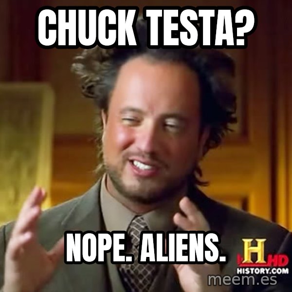 Giorgio A Tsoukalos Hair meme: Chuck Testa? / nope. aliens.