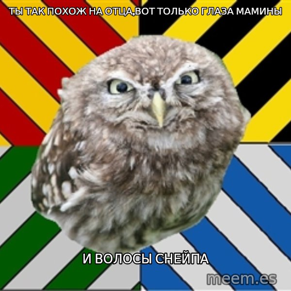 JEALOUS POTTEROMAN meme: Ты так похож на отца,вот только глаза мамины / и волосы снейпа