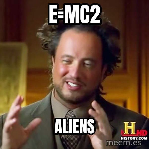 Giorgio A Tsoukalos Hair meme: E=MC2 / aliens