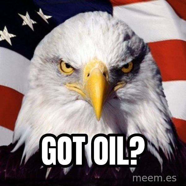 American Pride Eagle meme: got oil?