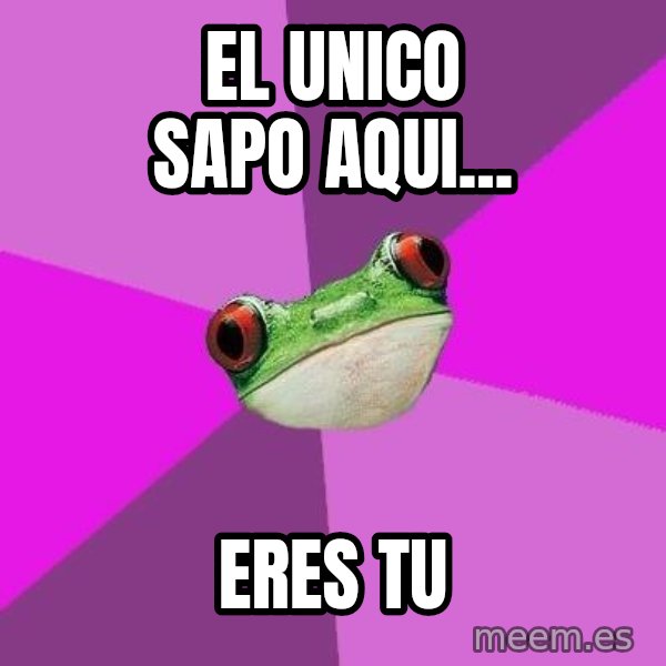 Foul Bachelorette Frog meme: EL UNICO SAPO AQUI... / eres  tu