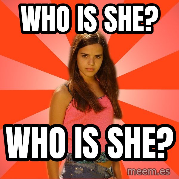Jealous Girl meme: WHO IS SHE? / who is she?