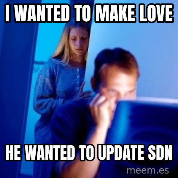Internet Husband meme: i wanted to make love / he wanted to update sdn