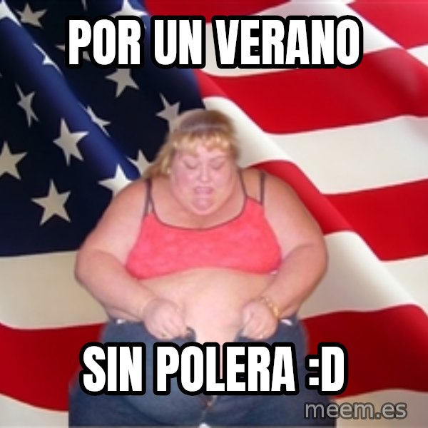 Asinine America meme: POR UN VERANO / SIN POLERA :D