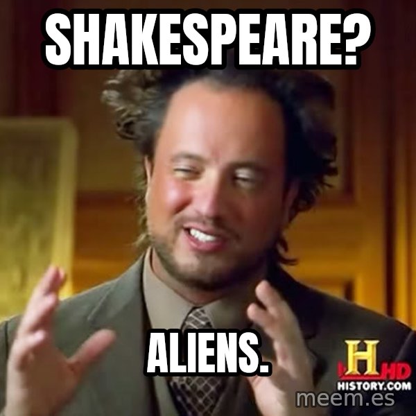 Giorgio A Tsoukalos Hair meme: shakespeare? / Aliens.