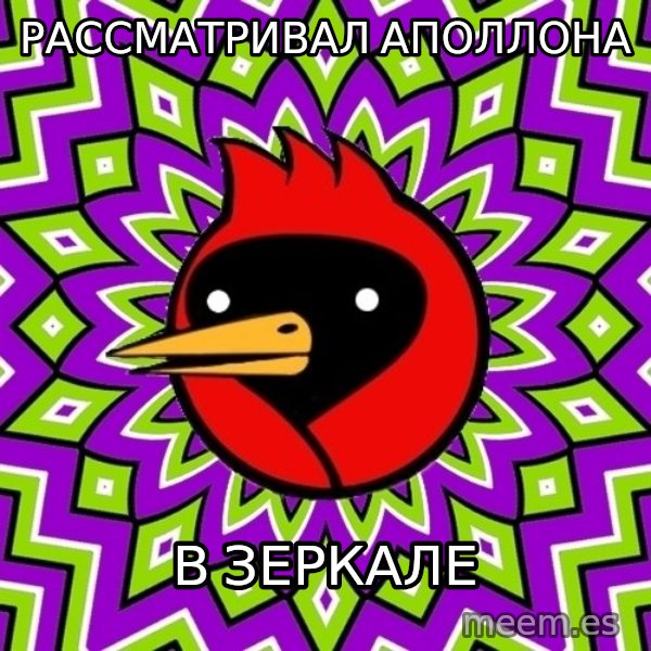 Omsk Crow meme: Рассматривал аполлона / в зеркале