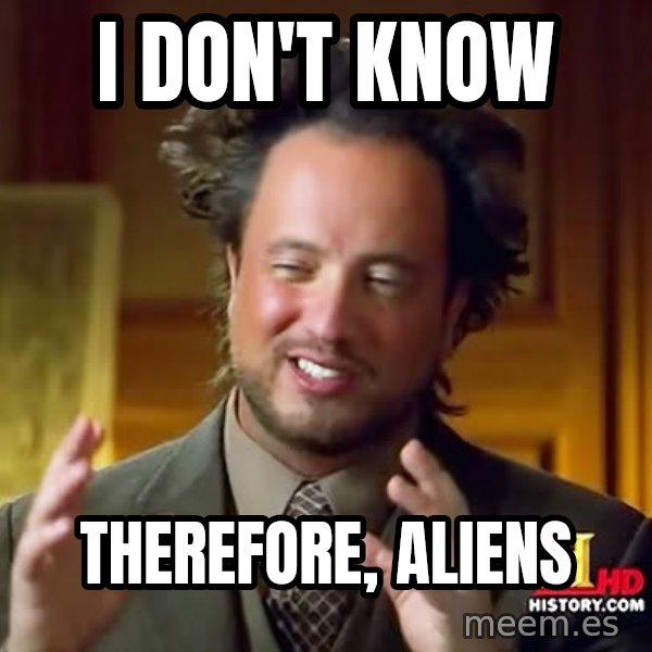 Giorgio A Tsoukalos Hair meme: I don't know / therefore, aliens