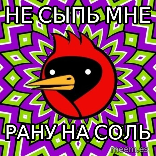 Omsk Crow meme: Не сыпь мне / рану на соль