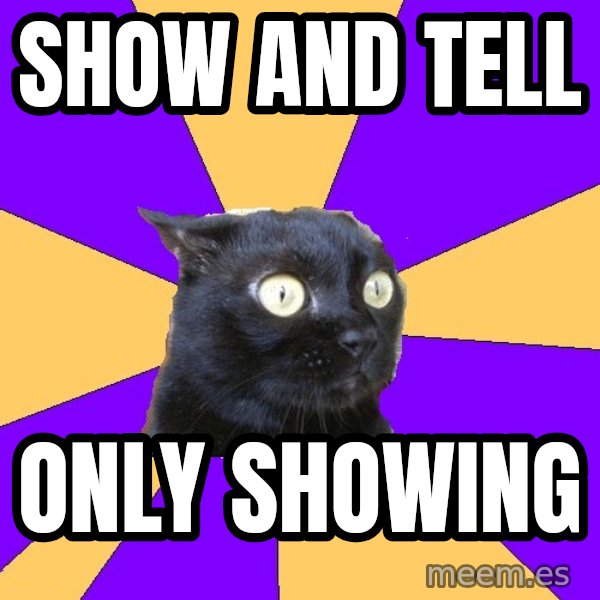 Anxiety Cat meme: show and tell / only showing