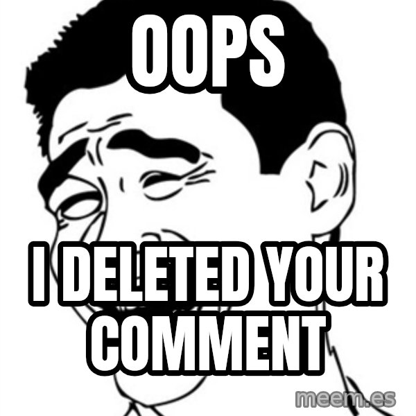 Yao Ming meme: Oops / I deleted your comment