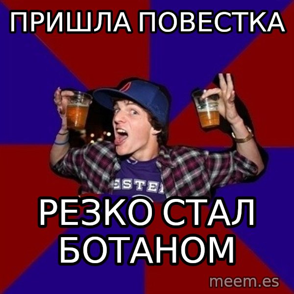 Sunny Student meme: пришла   повестка / резко стал  ботаном