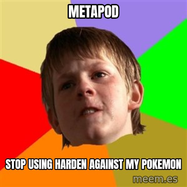 Angry School Boy meme: Metapod / Stop using harden against my pokemon