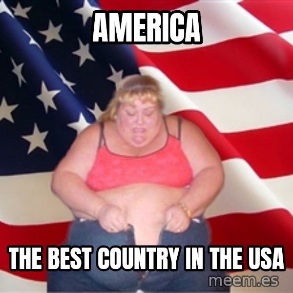 Asinine America meme: america / the best country in the usa
