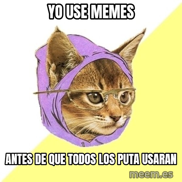 Hipster Kitty meme: Yo Use MEMES / ANTES DE QUE TODOS LOS PUTA USARAN