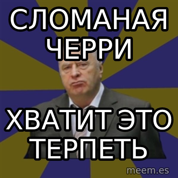 Vladimir Zhirinovsky meme: сломаная черри / хватит это терпеть