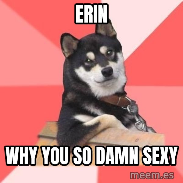 Cool Dog meme: Erin / Why you so damn sexy