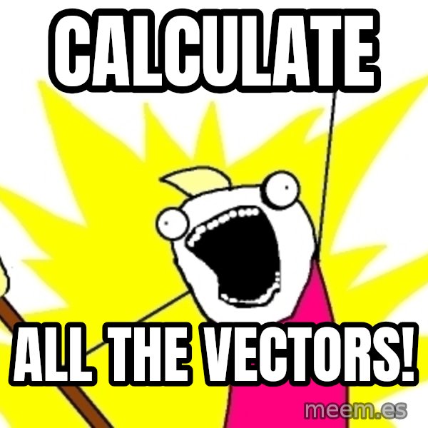 X ALL THE THINGS meme: CAlculate / All The Vectors!