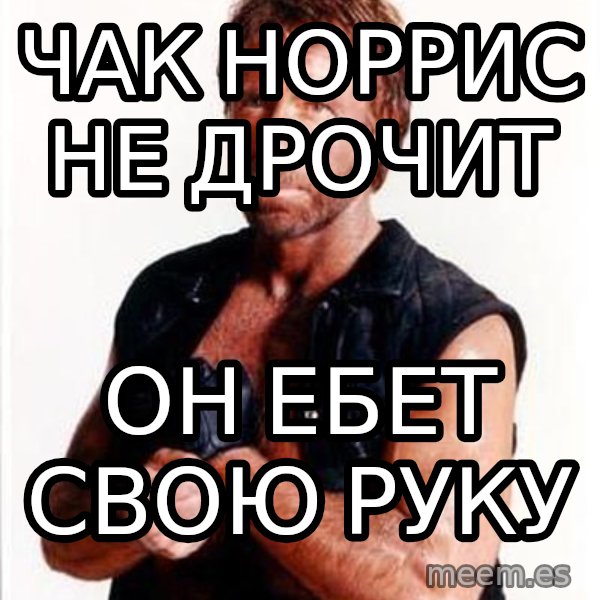 Chuck Norris  meme: ЧАк норрис не дрочит / он ебет свою руку