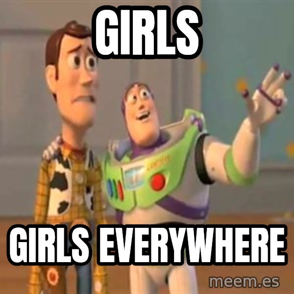 X, X Everywhere  meme: Girls / Girls Everywhere