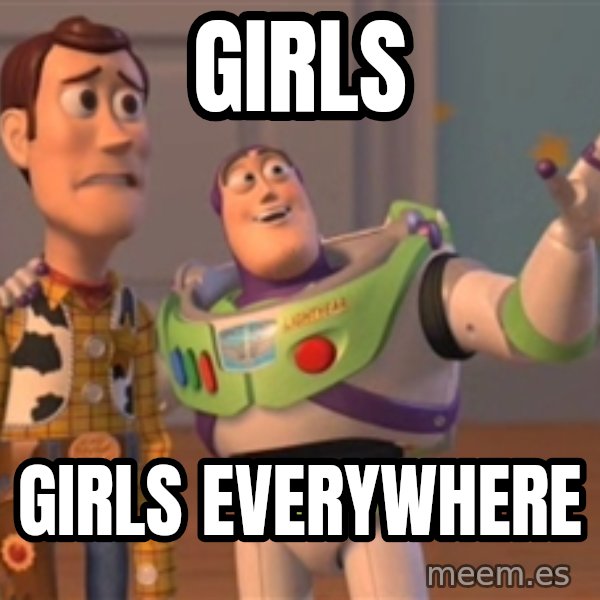 Tseverywhere meme: Girls / Girls Everywhere