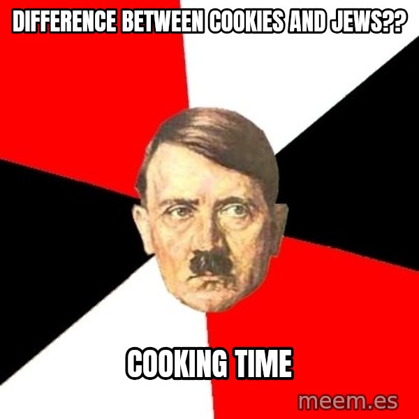 Advice Hitler meme: DifferEnce between cookies and jews?? / Cooking Time