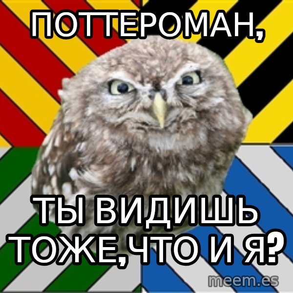JEALOUS POTTEROMAN meme: Поттероман, / ты видишь тоже,что и я?