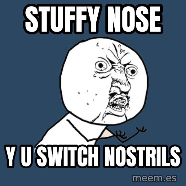Y U No meme: Stuffy nose / y u switch nostrils