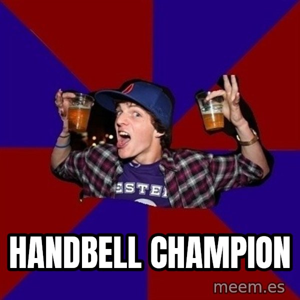 Sunny Student meme: handbell champion
