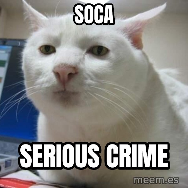 Serious Cat meme: SOCA / serious crime