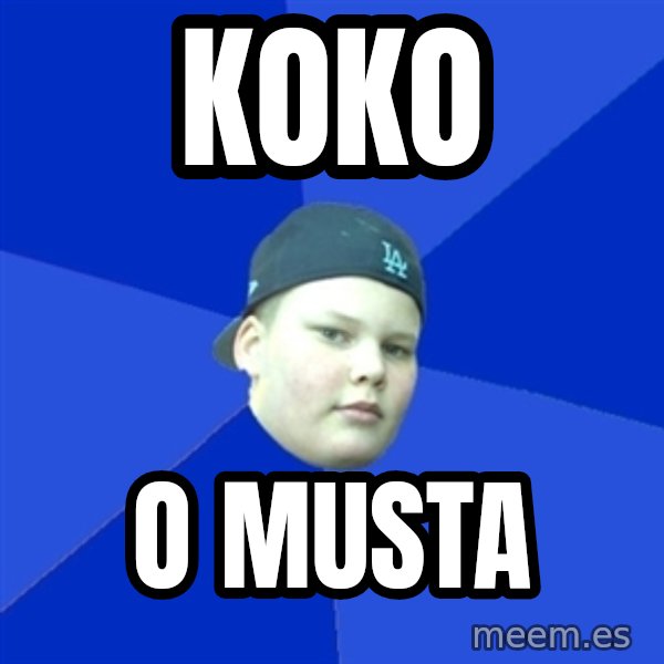 Jonnen Neuvo meme: koko / o musta