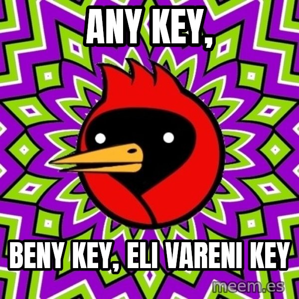 Omsk Crow meme: any key, / beny key, eli vareni key