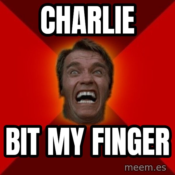 Angry Arnold meme: Charlie / bit my finger