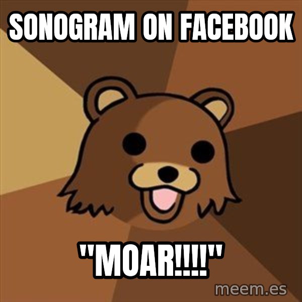 Pedobear meme: sonogram on facebook / "moar!!!!"