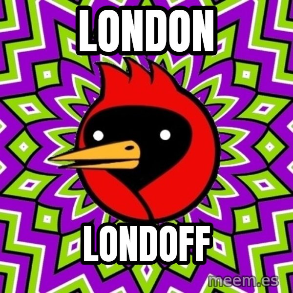 Omsk Crow meme: LONDON / LONDOFF