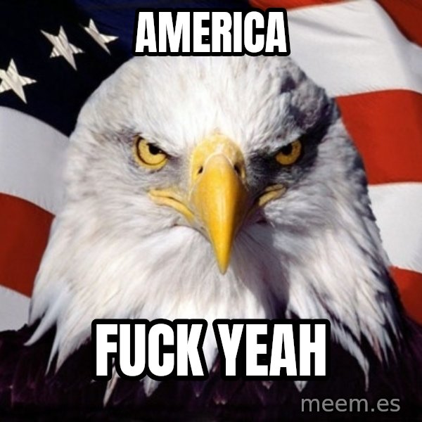American Pride Eagle meme: america / fuck yeah