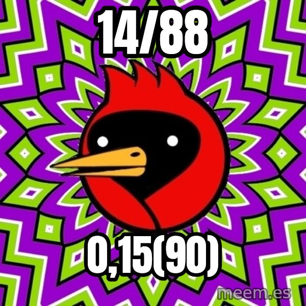 Omsk Crow meme: 14/88 / 0,15(90)