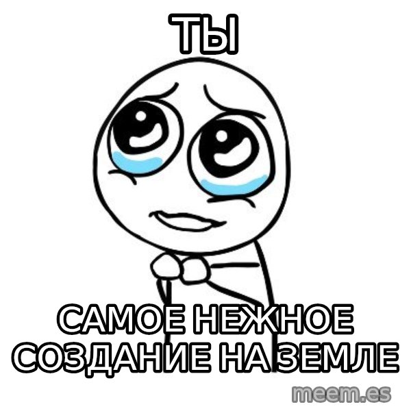 pleaseguy  meme: ты / самое нежное создание на земле