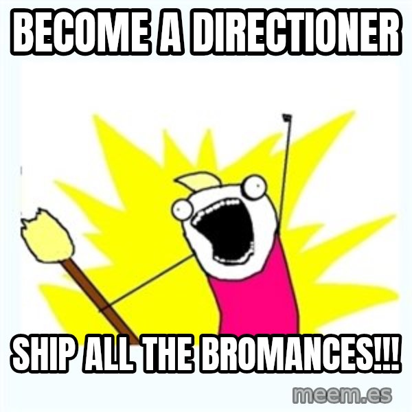 All the things meme: become a directioner / ship all the bromances!!!