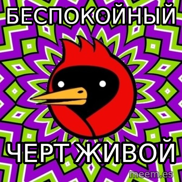 Omsk Crow meme: Беспокойный / черт живой