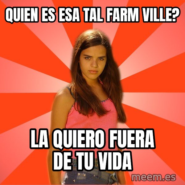 Jealous Girl meme: quien es esa tal farm ville? / la quiero fuera de tu vida