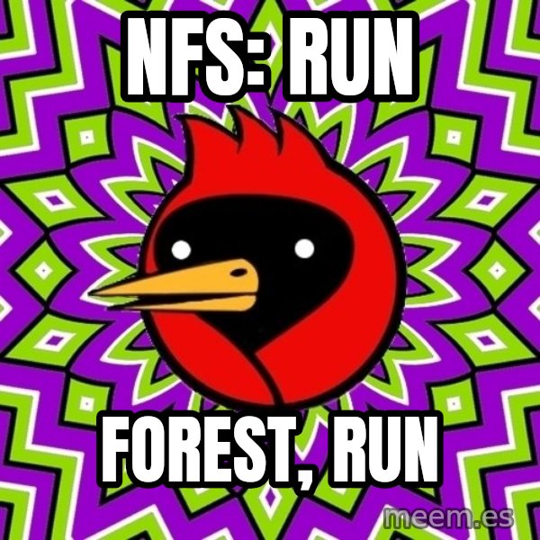 Omsk Crow meme: NFS: Run / forest, run