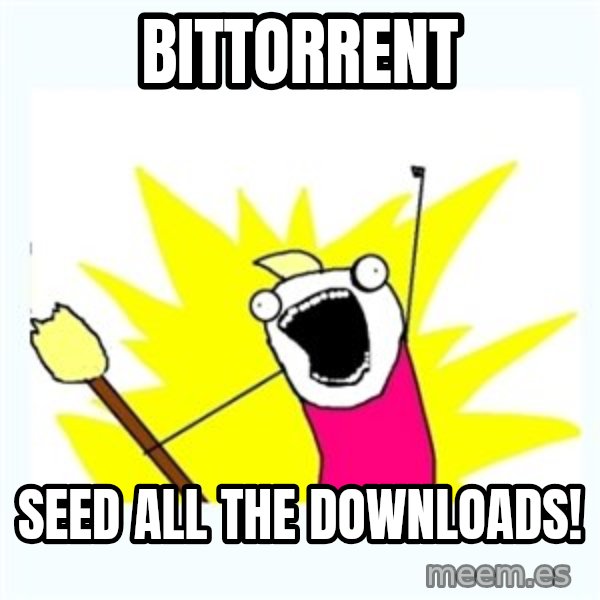 All the things meme: BITTORRENT / SEED ALL THE DOWNLOADS!