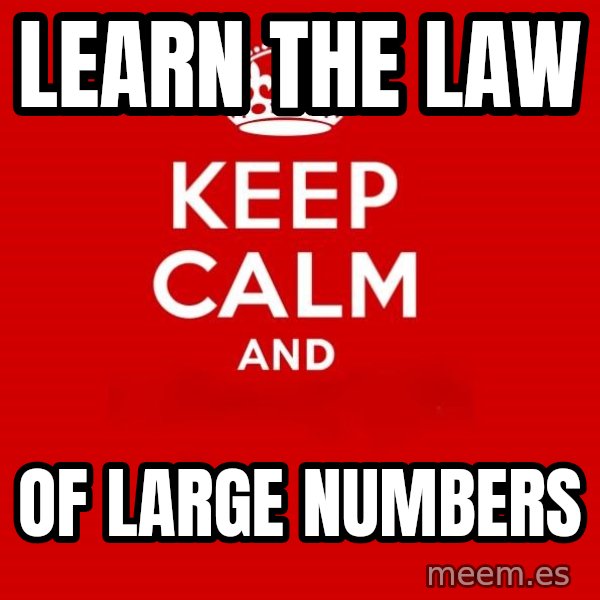 Keep calm and meme: learn the law / of large numbers