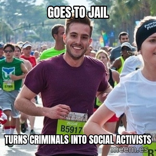 Ridiculously photogenic guy (Zeddie) meme: goes to jail / turns criminals into social activists