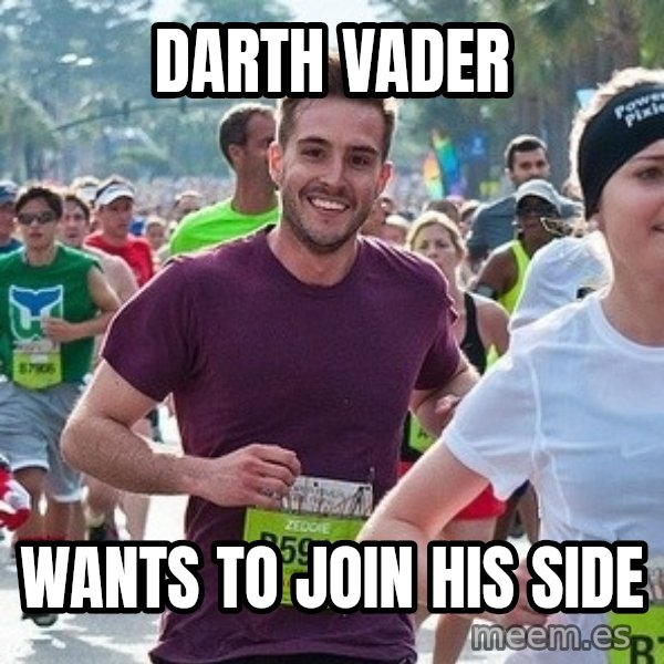 Ridiculously photogenic guy (Zeddie) meme: darth vader / wants to join his side
