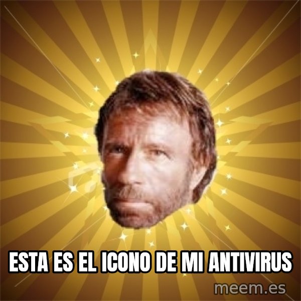 Chuck Norris Advice meme: esta es el icono de mi antivirus