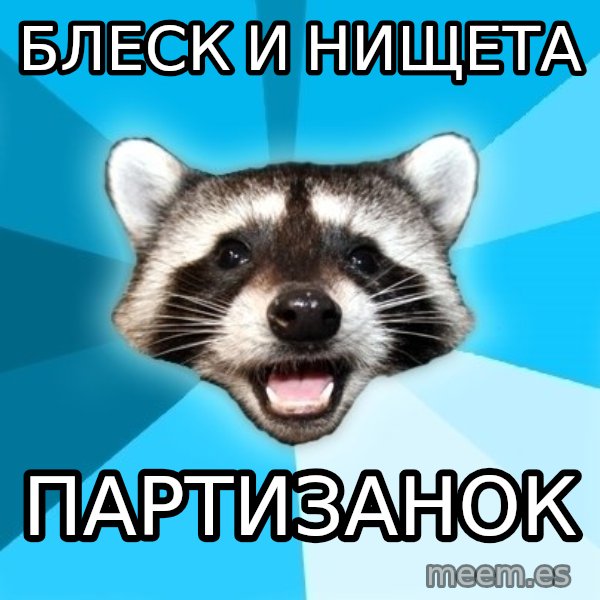 Lame Pun Coon meme: блеск и нищета / партизанок
