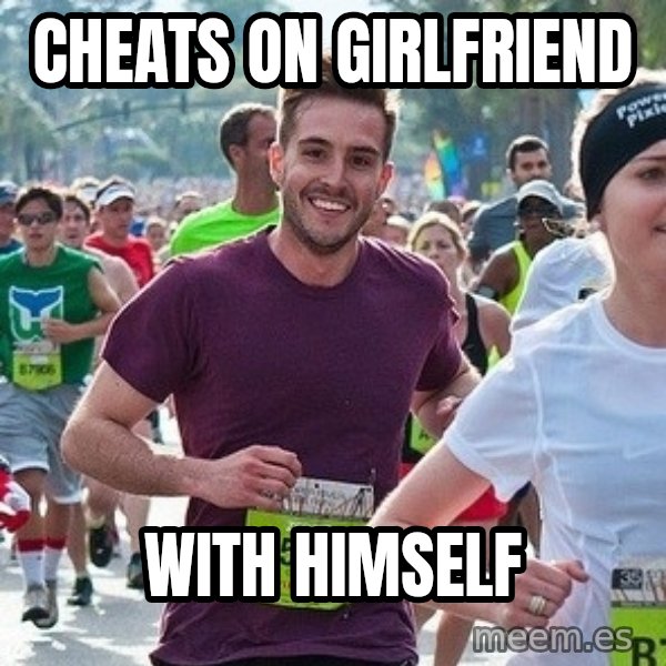 Ridiculously photogenic guy (Zeddie) meme: Cheats on girlfriend / With Himself